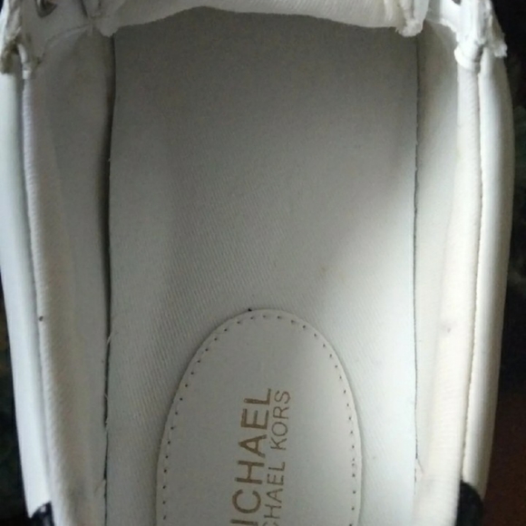 Michael Kors Poppy White Lace Up Rainbow Sneakers - Picture 4 of 4